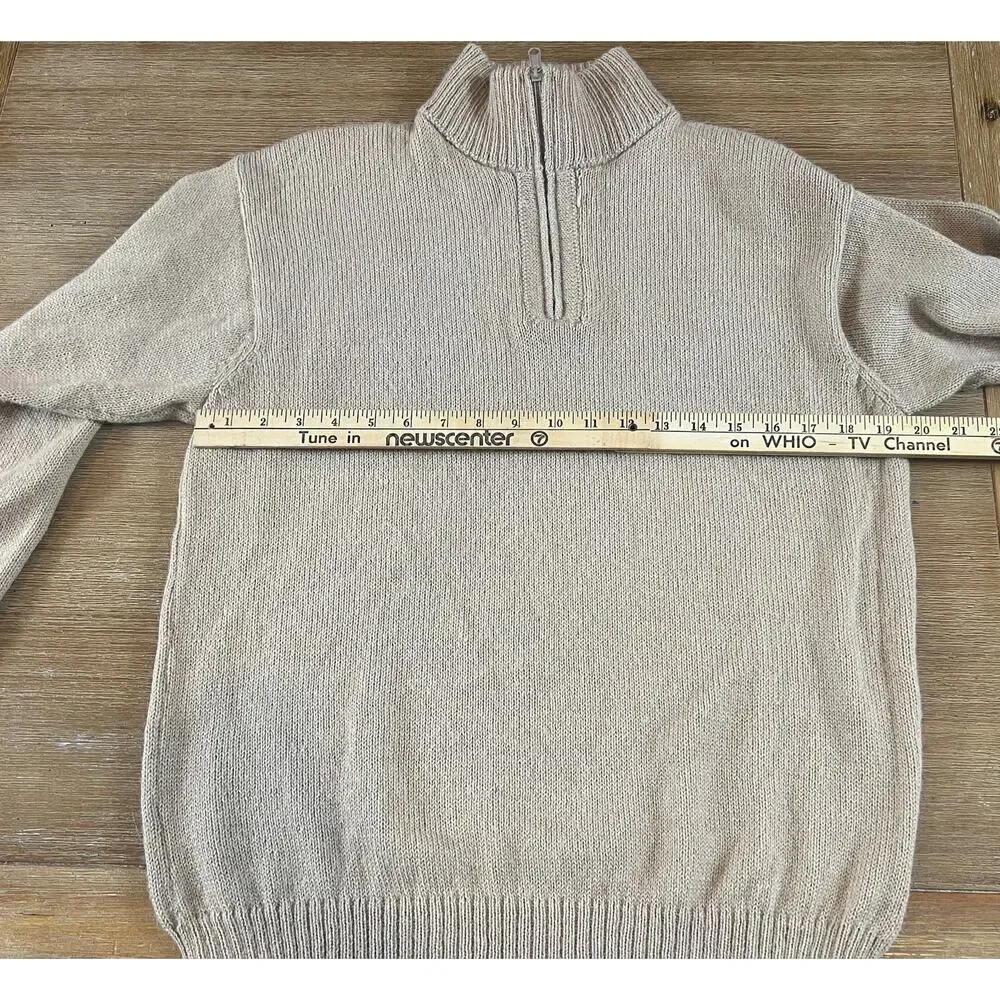 100% Baby Alpaca Sweater Mens Quarter Zip Manos de la Comunidad Quiet Luxury